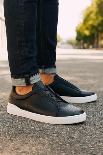 Men Sneakers – Memory Foam Insole Mens Shoes – Lightweight & Non Slip Casual Shoes for Men – Everyday Slip On Mens Sneakers