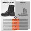 41k9yp9biL.jpg Men's Tactical Work Boots with Side Zipper – Lightweight Leather Military Style, Comfortable, Durable and Breathable for