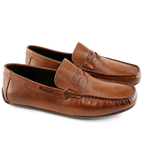 Men's Leather Casual Slip On Penny Loafers
