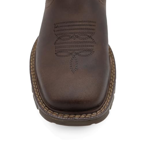 Men's BC Thunder Soft Toe Chelsea Work Boot – Lightweight Pull-On Mid-Duty EVA Sole, Flexible and Durable, Handcrafted Leather