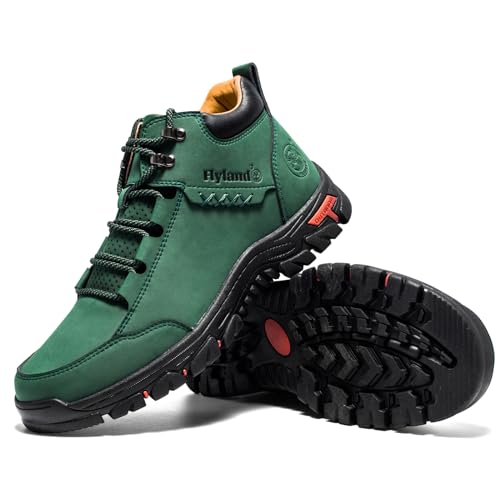 Men's Casual Leather Shoes Chukka Ankle Boots Handmade Fashion Shoes Non Slip Breathable Comfortable Mid Top for Driving Walking