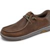 Men's John Deere Leather Moc Toe Bungee Hands Free Slip-ins Oxford