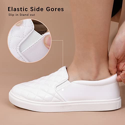 Women's Slip-On Loafers with Memory Foam Cushioning - Lightweight Casual Sneakers for All-Day Comfort