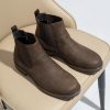 Men's Chelsea Boots Suede Leather Casual Cowboy Boots for Men