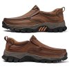 Men's Slip-On Loafers Comfortable Leather Casual Walking Shoes for Work Office Dress Outdoor