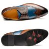 Jepsengord Men's Dress Shoes Wingtip Genuine Cowhide Leather Oxfords with Brogue Formal Business Wedding Derby Shoes