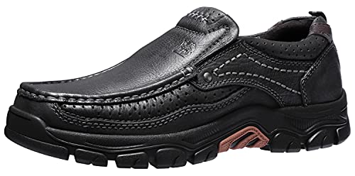 Mens Loafers Slip On Loafer Leather Casual Walking Shoes Comfortable for Work Office Dress Outdoor