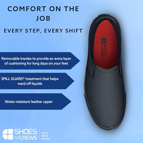 41z6Jx-YiOL.jpg Unisex Slip-On Work Shoe - Non-Slip, Comfortable & Water-Resistant Slip-On Work Sneaker for Men & Women - Ideal for Restaurant,