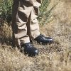 LAPG Men's Core 8" Side-Zip Tactical Work Boots, Lightweight and Durable Suede Leather Military Combat Boots for Hiking,