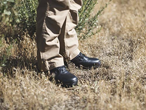 LAPG Men's Core 8" Side-Zip Tactical Work Boots, Lightweight and Durable Suede Leather Military Combat Boots for Hiking,