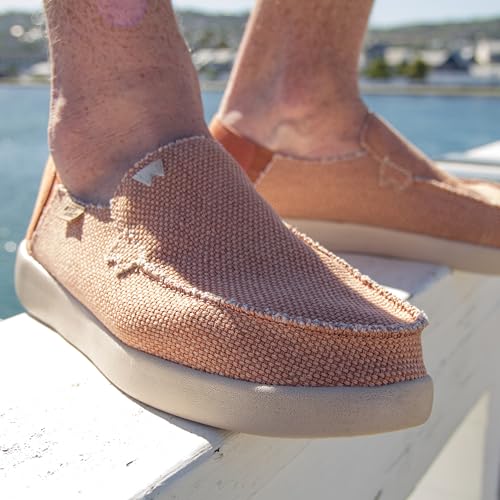 Barbeach Canvas Mens Slip On Loafers - Lightweight Canvas Slip in Shoes - with Leather Lined Memory Foam Insoles - Mens Casual