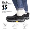 Men's Hands Free Slip On Walking Leather Loafers Slip-ins Work Office Dress Casual Outdoor Lightweight Cushioning Shoes