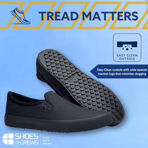51F7MLaj6kL.jpg Unisex Slip-On Work Shoe - Non-Slip, Comfortable & Water-Resistant Slip-On Work Sneaker for Men & Women - Ideal for Restaurant,