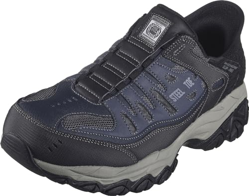Men's Hands Free Slip-ins Cankton-Faison St Industrial Shoe, Navy/Grey, 12