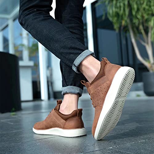 Leather Loafers, Casual Slip-On Sneaker Shoes for Men