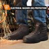 Steel Toe Work Boots for Men, Non Slip & Puncture Resistant Construction Boots with Breathable Lining, EH Protection,