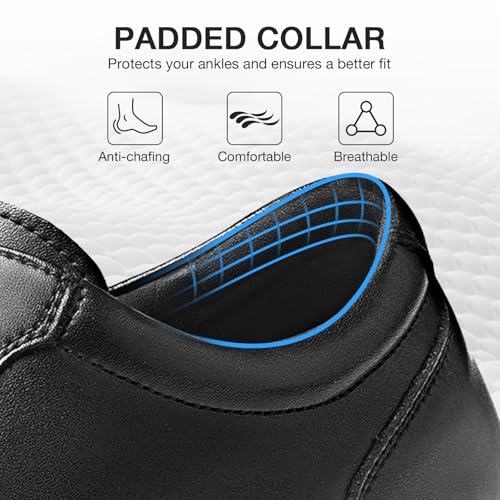 Mens Dress Shoes,Split Leather Oxford Shoes for Men, Classic Lace Up Formal Business Shoes,Square Toe