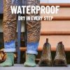 Steel Toe Slip on Work Boots for Men Waterproof Slip Resistant Fire Station Mechanic Boots Comfortable Construction Chelsea