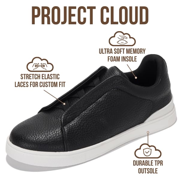 Men Sneakers – Memory Foam Insole Mens Shoes – Lightweight & Non Slip Casual Shoes for Men – Everyday Slip On Mens Sneakers