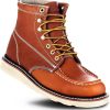 EverBoots Mens Work Boots for Men, Leather EverFit Lightweight Comfort Boot, Anti Slip & Shock Absorption, Soft Oil Grain,