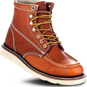 EverBoots Mens Work Boots for Men, Leather EverFit Lightweight Comfort Boot, Anti Slip & Shock Absorption, Soft Oil Grain,