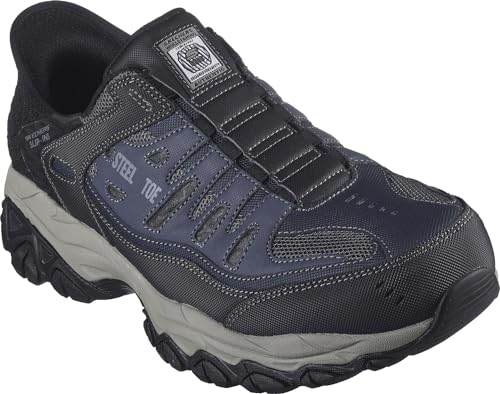 Men's Hands Free Slip-ins Cankton-Faison St Industrial Shoe, Navy/Grey, 12