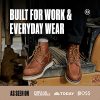EverBoots Mens Work Boots for Men, Leather EverFit Lightweight Comfort Boot, Anti Slip & Shock Absorption, Soft Oil Grain,