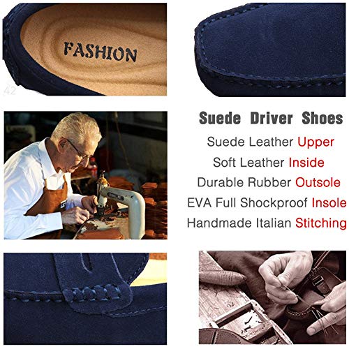 51wBSsFJ-cL.jpg Mens Driving Penny Loafers Suede Moccasins Slip On Casual Dress Boat Shoes