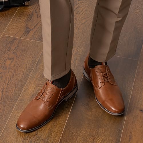 Men's Dress Shoes Leather Classic Formal Mens Oxfords Retro Derby Oxford