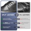 Mens Dress Shoes,Split Leather Oxford Shoes for Men, Classic Lace Up Formal Business Shoes,Square Toe