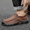 Men's Slip-On Loafers Comfortable Leather Casual Walking Shoes for Work Office Dress Outdoor
