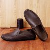 Men's Loafers Genuine Leather Flat Breathable Casual Shoes Handmade Slip On Driving Shoes Fashion Business Shoes